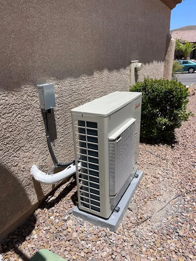 Residential air conditioning condenser unit in Corinth